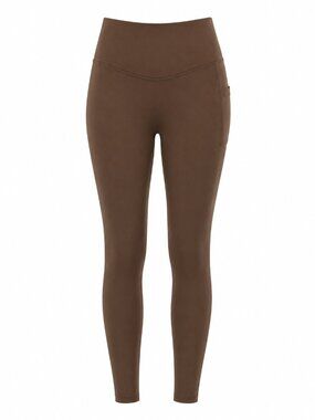Halara Brown High-Rise Side Pocket Full-Length Leggings 1X